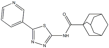 N-[5-(3-pyridinyl)-1,3,4-thiadiazol-2-yl]-1-adamantanecarboxamide,,结构式