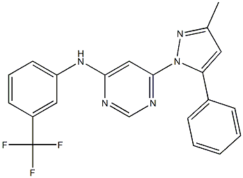  N-[6-(3-methyl-5-phenyl-1H-pyrazol-1-yl)-4-pyrimidinyl]-N-[3-(trifluoromethyl)phenyl]amine