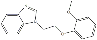 1-[2-(2-methoxyphenoxy)ethyl]-1H-benzimidazole,,结构式