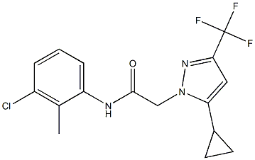 N-(3-chloro-2-methylphenyl)-2-[5-cyclopropyl-3-(trifluoromethyl)-1H-pyrazol-1-yl]acetamide Structure