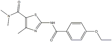 2-[(4-ethoxybenzoyl)amino]-N,N,4-trimethyl-1,3-thiazole-5-carboxamide Struktur