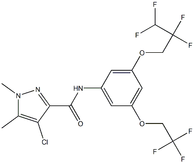  4-chloro-1,5-dimethyl-N-[3-(2,2,3,3-tetrafluoropropoxy)-5-(2,2,2-trifluoroethoxy)phenyl]-1H-pyrazole-3-carboxamide