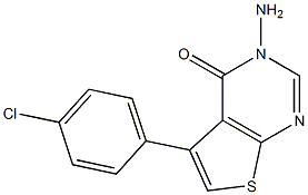 3-amino-5-(4-chlorophenyl)thieno[2,3-d]pyrimidin-4(3H)-one Structure