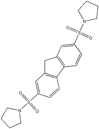 1-{[7-(1-pyrrolidinylsulfonyl)-9H-fluoren-2-yl]sulfonyl}pyrrolidine Structure