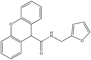 N-(2-furylmethyl)-9H-xanthene-9-carboxamide 化学構造式