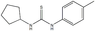 N-cyclopentyl-N'-(4-methylphenyl)thiourea,,结构式