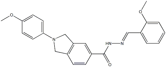 N'-(2-methoxybenzylidene)-2-(4-methoxyphenyl)-5-isoindolinecarbohydrazide Structure