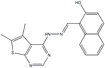 2-hydroxy-1-naphthaldehyde (5,6-dimethylthieno[2,3-d]pyrimidin-4-yl)hydrazone