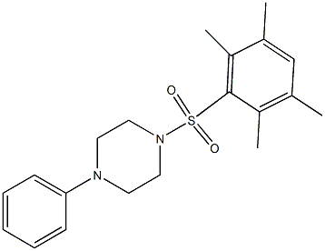 1-phenyl-4-[(2,3,5,6-tetramethylphenyl)sulfonyl]piperazine Struktur