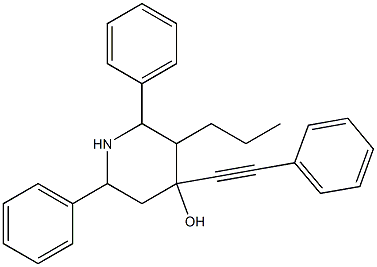  2,6-diphenyl-4-(phenylethynyl)-3-propyl-4-piperidinol