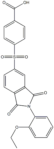 4-{[2-(2-ethoxyphenyl)-1,3-dioxo-2,3-dihydro-1H-isoindol-5-yl]sulfonyl}benzoic acid Struktur