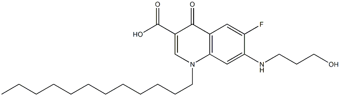 1-dodecyl-6-fluoro-7-[(3-hydroxypropyl)amino]-4-oxo-1,4-dihydro-3-quinolinecarboxylic acid