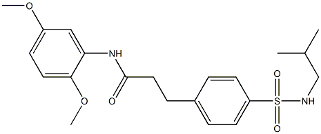 N-(2,5-dimethoxyphenyl)-3-{4-[(isobutylamino)sulfonyl]phenyl}propanamide