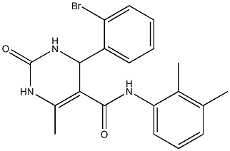 4-(2-bromophenyl)-N-(2,3-dimethylphenyl)-6-methyl-2-oxo-1,2,3,4-tetrahydro-5-pyrimidinecarboxamide Structure