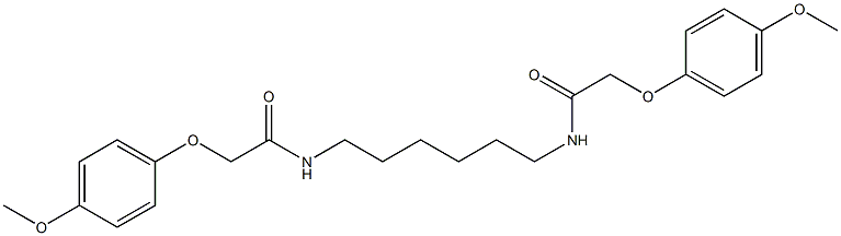 2-(4-methoxyphenoxy)-N-(6-{[(4-methoxyphenoxy)acetyl]amino}hexyl)acetamide Struktur