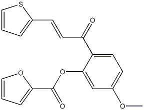 5-methoxy-2-[3-(2-thienyl)acryloyl]phenyl 2-furoate 化学構造式