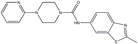  N-(2-methyl-1,3-benzothiazol-6-yl)-4-(2-pyridinyl)-1-piperazinecarboxamide