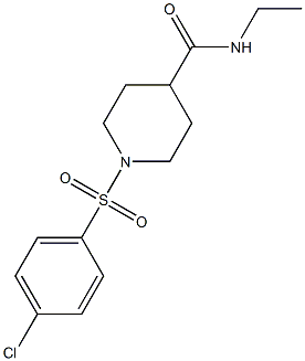  1-[(4-chlorophenyl)sulfonyl]-N-ethylpiperidine-4-carboxamide
