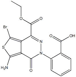 2-(7-amino-5-bromo-4-(ethoxycarbonyl)-1-oxothieno[3,4-d]pyridazin-2(1H)-yl)benzoic acid 结构式