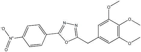 2-{4-nitrophenyl}-5-(3,4,5-trimethoxybenzyl)-1,3,4-oxadiazole Structure