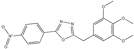 2-{4-nitrophenyl}-5-(3,4,5-trimethoxybenzyl)-1,3,4-oxadiazole 化学構造式