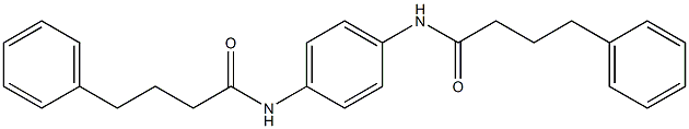 4-phenyl-N-{4-[(4-phenylbutanoyl)amino]phenyl}butanamide Struktur