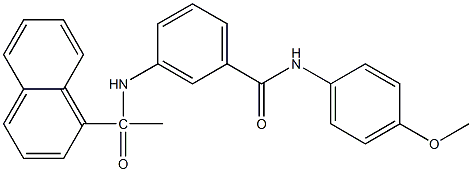 N-(4-methoxyphenyl)-3-[(1-naphthylacetyl)amino]benzamide,,结构式