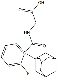 1-adamantyl[(2-fluorobenzoyl)amino]acetic acid Struktur