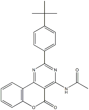 N-[2-(4-tert-butylphenyl)-5-oxo-5H-chromeno[4,3-d]pyrimidin-4-yl]acetamide Structure