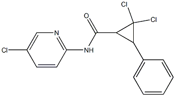 2,2-dichloro-N-(5-chloro-2-pyridinyl)-3-phenylcyclopropanecarboxamide Structure