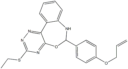 6-[4-(allyloxy)phenyl]-3-(ethylsulfanyl)-6,7-dihydro[1,2,4]triazino[5,6-d][3,1]benzoxazepine,,结构式