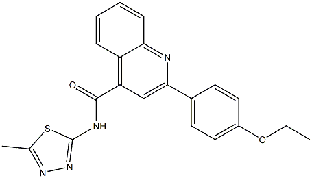 2-(4-ethoxyphenyl)-N-(5-methyl-1,3,4-thiadiazol-2-yl)-4-quinolinecarboxamide 化学構造式