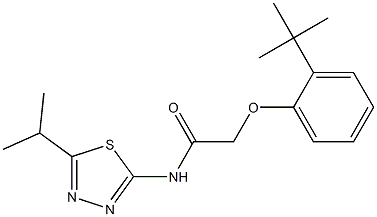 2-(2-tert-butylphenoxy)-N-(5-isopropyl-1,3,4-thiadiazol-2-yl)acetamide|