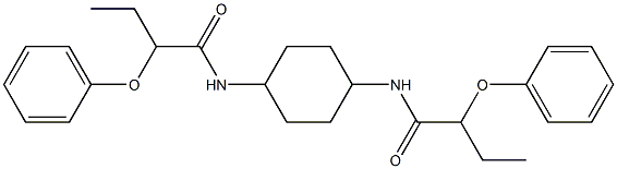 2-phenoxy-N-{4-[(2-phenoxybutanoyl)amino]cyclohexyl}butanamide Struktur