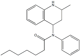 N-(2-methyl-1,2,3,4-tetrahydro-4-quinolinyl)-N-phenylheptanamide Structure