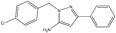 1-(4-chlorobenzyl)-3-phenyl-1H-pyrazol-5-ylamine 化学構造式