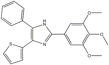 5-phenyl-4-(2-thienyl)-2-(3,4,5-trimethoxyphenyl)-1H-imidazole,,结构式