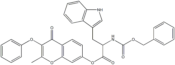 2-methyl-4-oxo-3-phenoxy-4H-chromen-7-yl 2-{[(benzyloxy)carbonyl]amino}-3-(1H-indol-3-yl)propanoate|