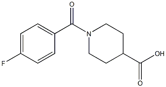 1-(4-fluorobenzoyl)-4-piperidinecarboxylic acid Structure