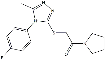 4-(4-fluorophenyl)-5-methyl-4H-1,2,4-triazol-3-yl 2-oxo-2-(1-pyrrolidinyl)ethyl sulfide Struktur