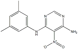 4-amino-6-(3,5-dimethylanilino)-5-nitropyrimidine 结构式