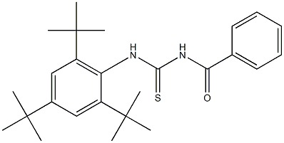 N-benzoyl-N'-(2,4,6-tritert-butylphenyl)thiourea Structure