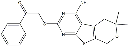 2-[(4-amino-6,6-dimethyl-5,8-dihydro-6H-pyrano[4',3':4,5]thieno[2,3-d]pyrimidin-2-yl)sulfanyl]-1-phenylethanone