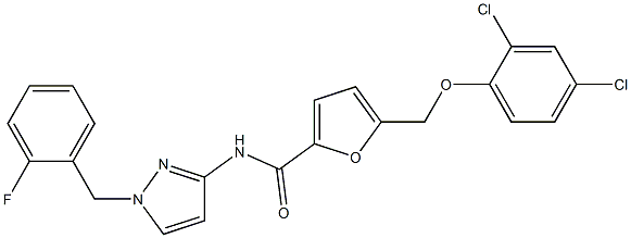  5-[(2,4-dichlorophenoxy)methyl]-N-[1-(2-fluorobenzyl)-1H-pyrazol-3-yl]-2-furamide