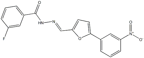  3-fluoro-N'-[(5-{3-nitrophenyl}-2-furyl)methylene]benzohydrazide