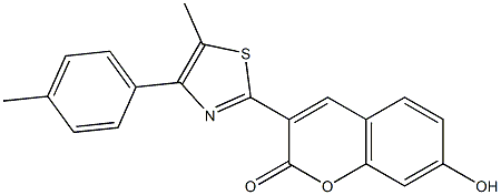  7-hydroxy-3-[5-methyl-4-(4-methylphenyl)-1,3-thiazol-2-yl]-2H-chromen-2-one