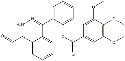 2-[2-(phenylacetyl)carbohydrazonoyl]phenyl 3,4,5-trimethoxybenzoate Struktur