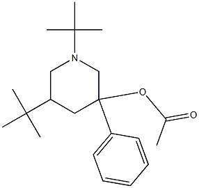 1,5-ditert-butyl-3-phenyl-3-piperidinyl acetate Struktur