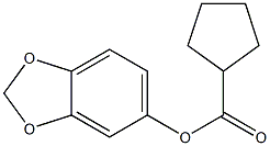 1,3-benzodioxol-5-yl cyclopentanecarboxylate Struktur