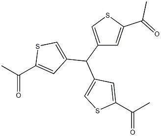 1-{4-[bis(5-acetyl-3-thienyl)methyl]-2-thienyl}ethanone Structure